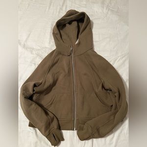 Lululemon oversized full zip Scuba hoodie- size xs/s - bronze green